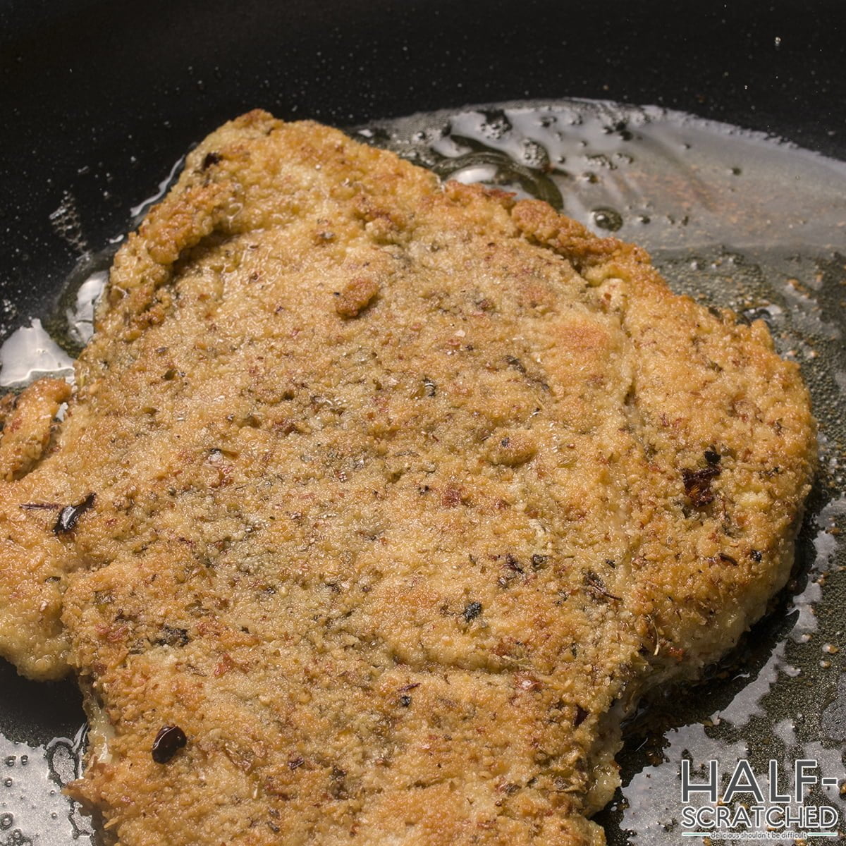 Frying chicken breasts