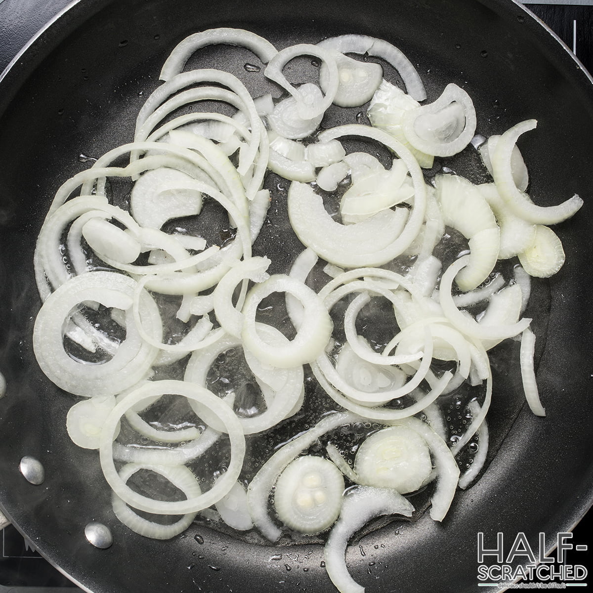 Frying onions