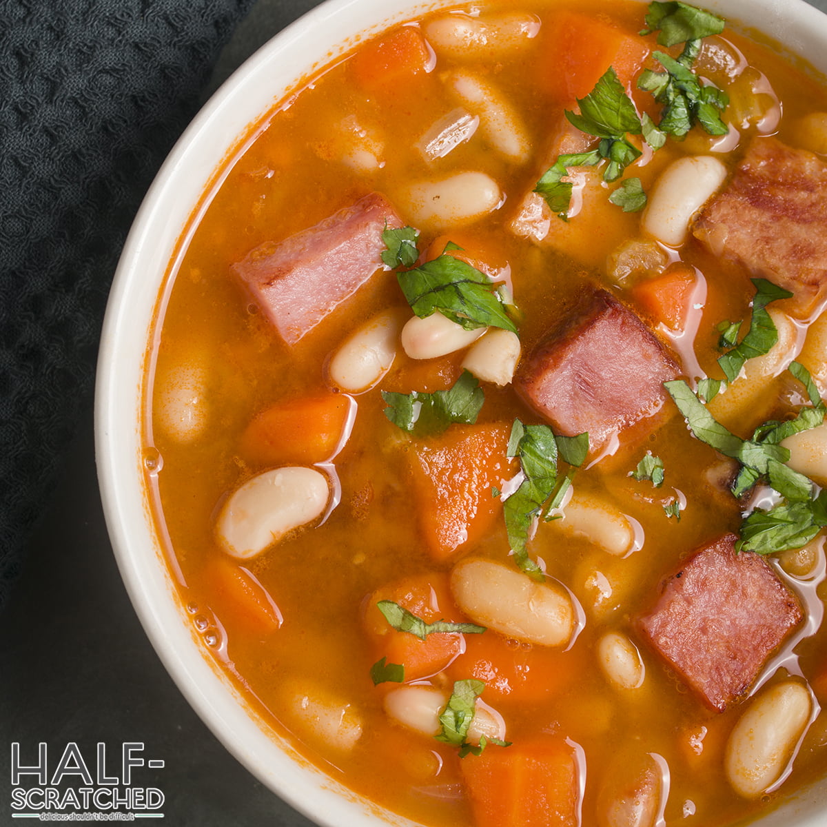 Pioneer Woman's ham and bean soup