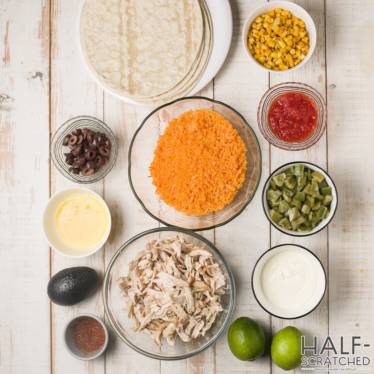 Sheet Pan Quesadilla Ingredients