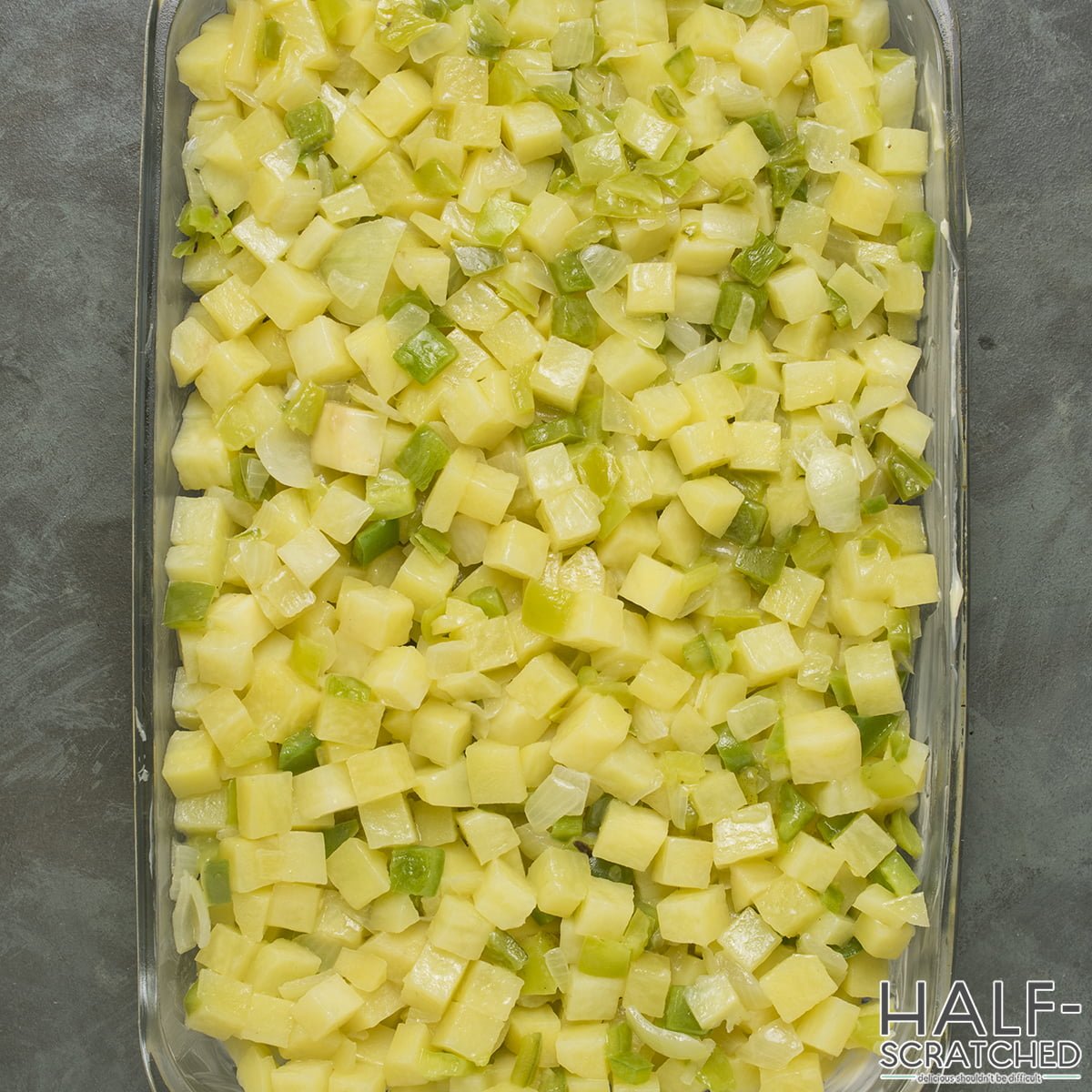 Hashbrowns in baking dish