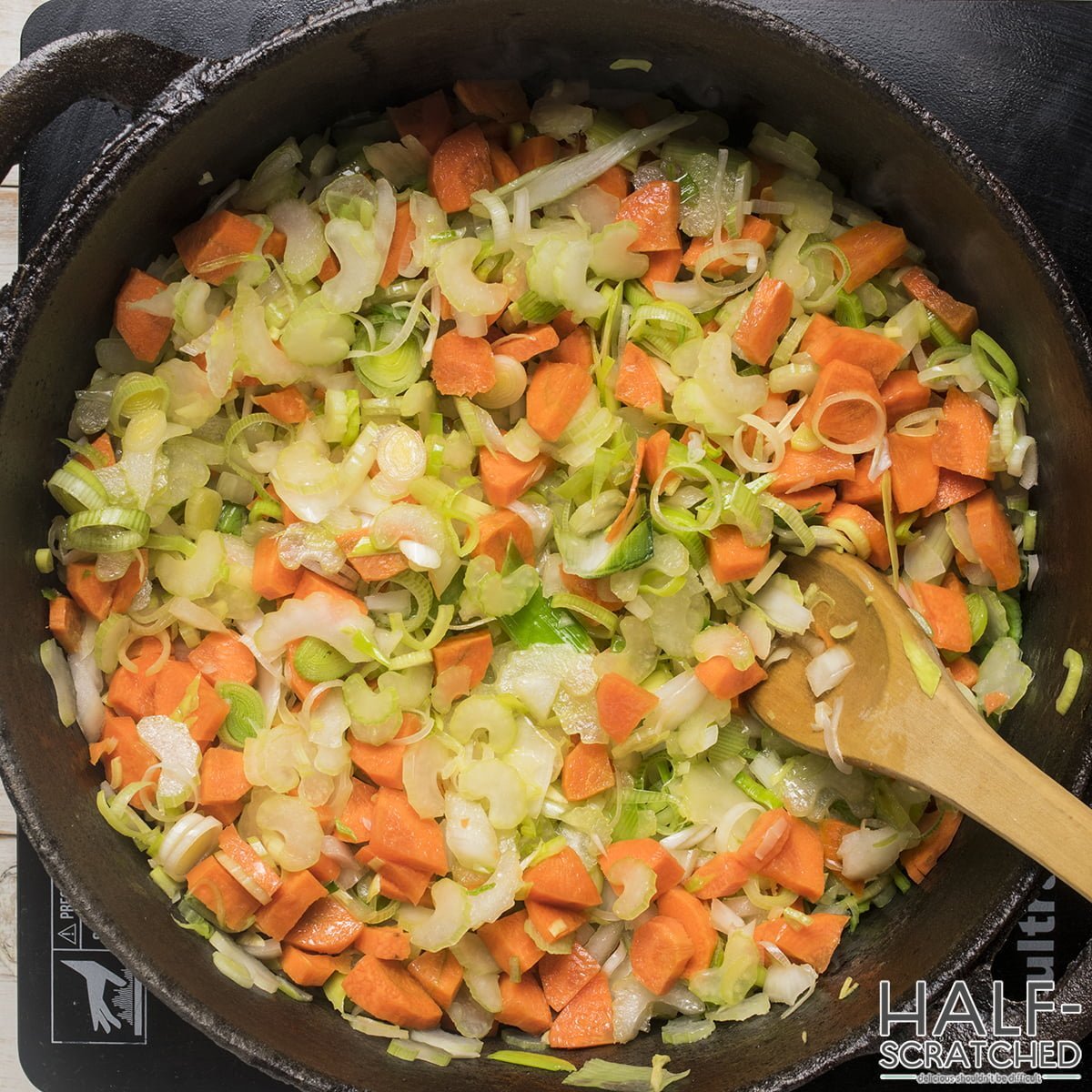 Vegetables in Dutch oven