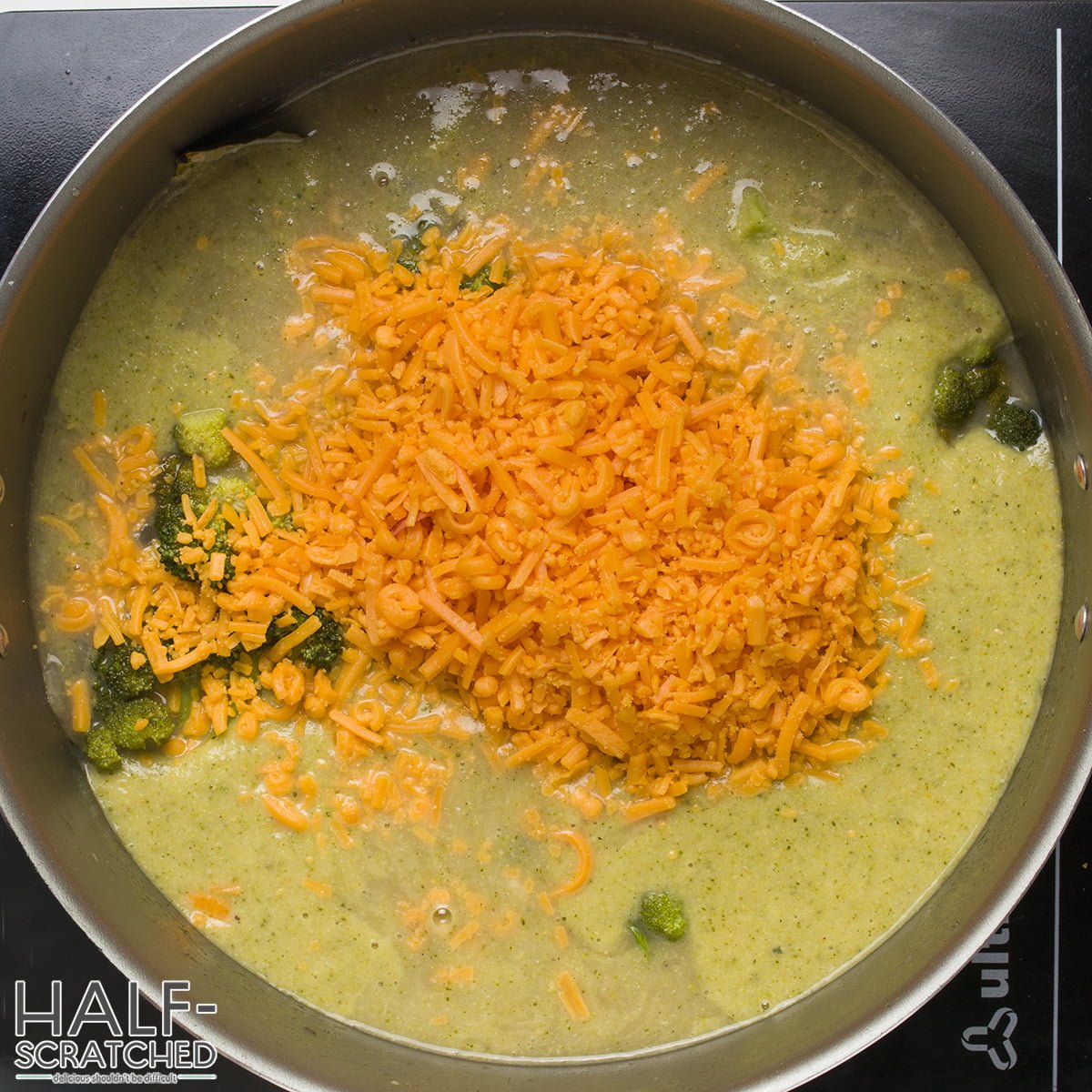 Adding cheddar to broccoli soup