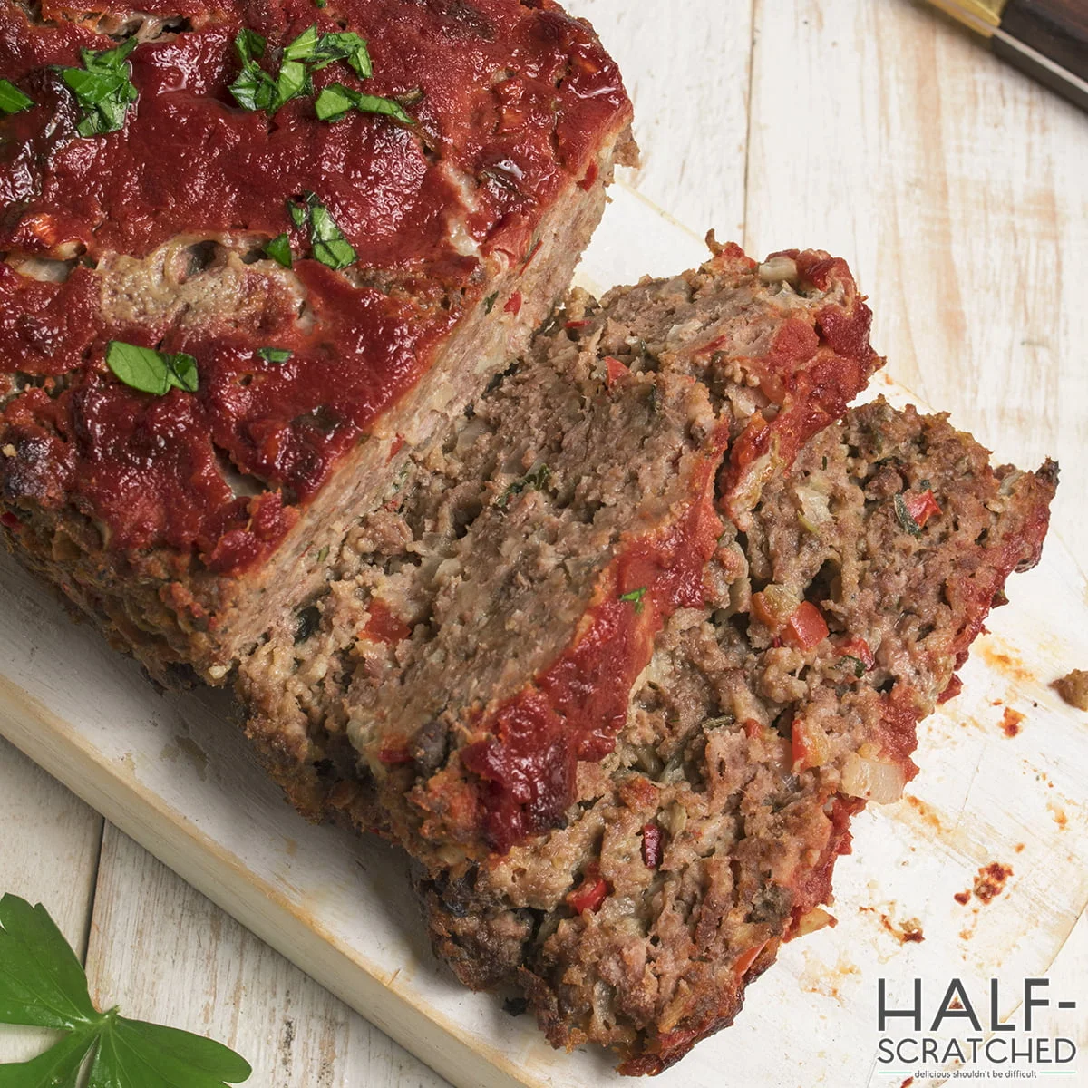 overhead view of meatloaf