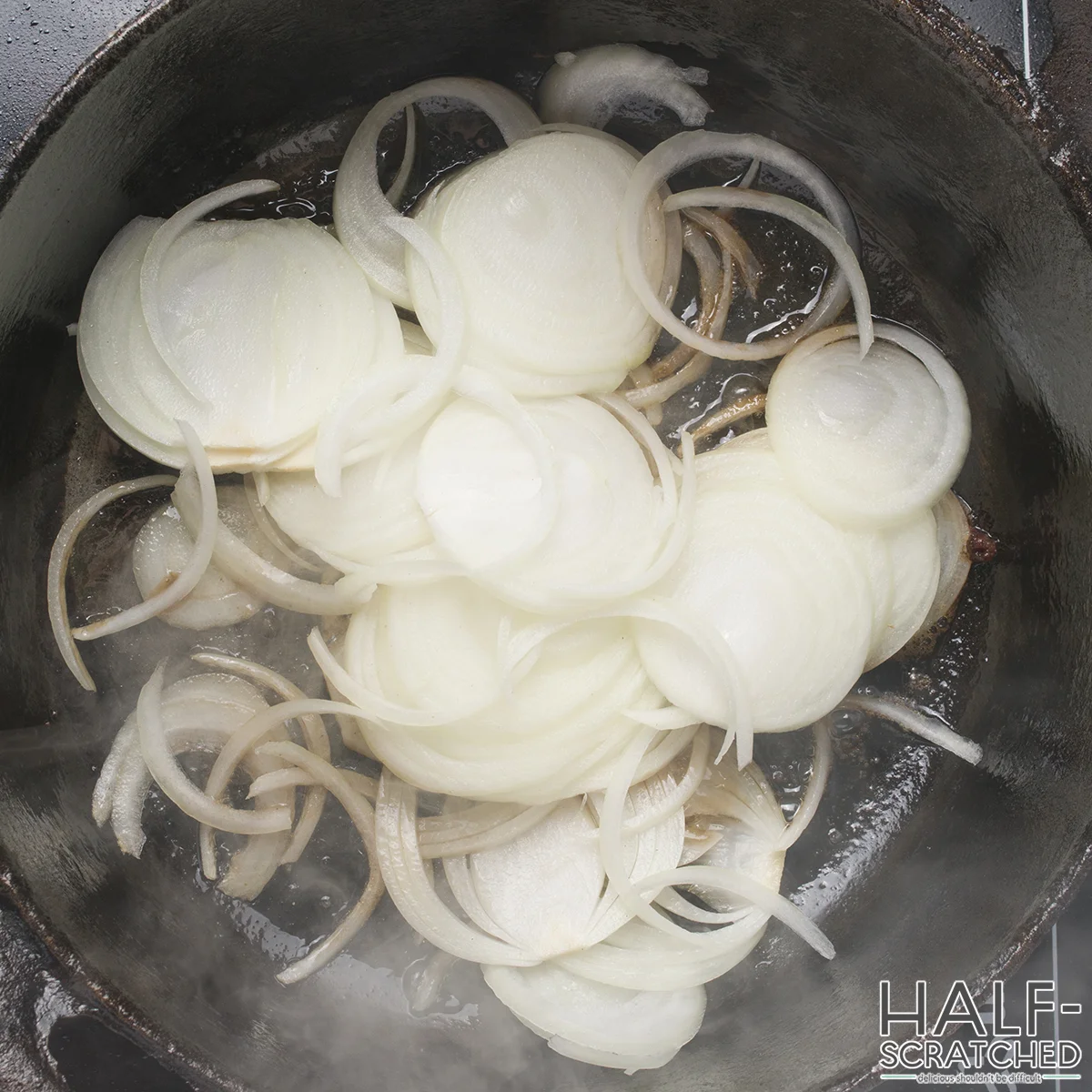 Onions in Dutch oven 