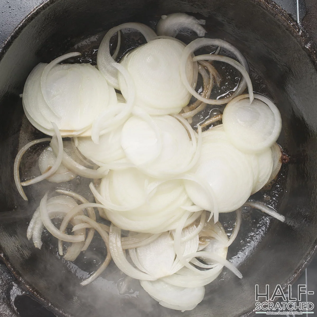 Onions in Dutch oven