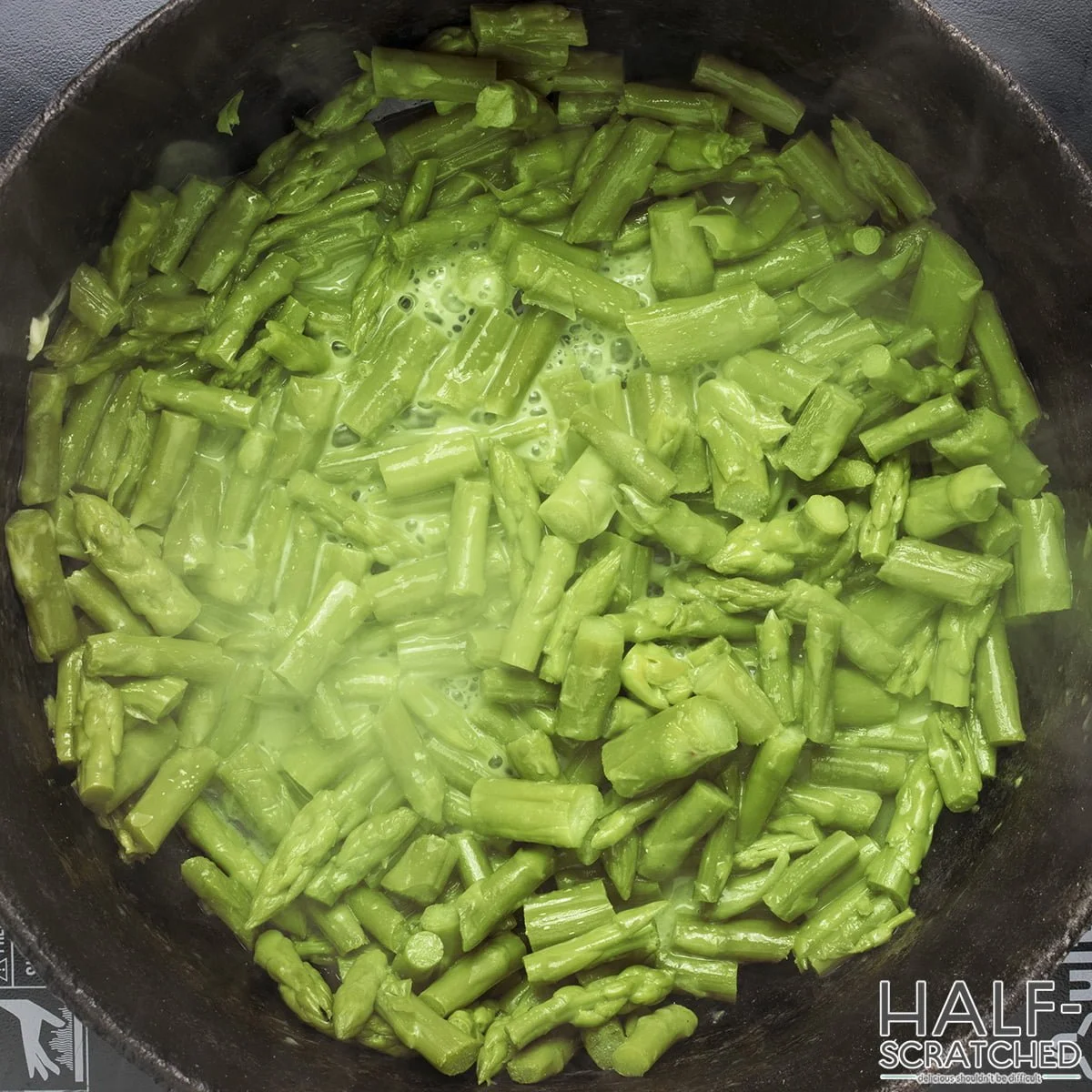 Sautéing asparagus