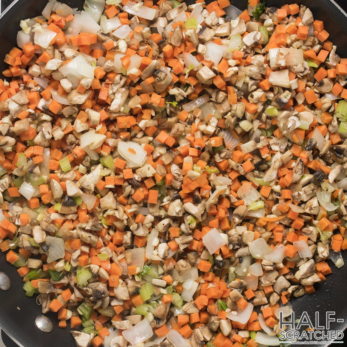 Frying vegetables