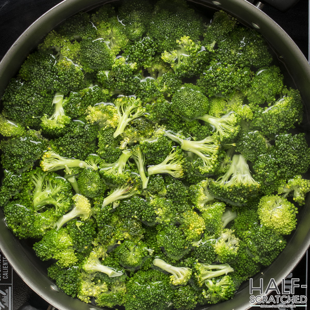 Broccoli in saucepan