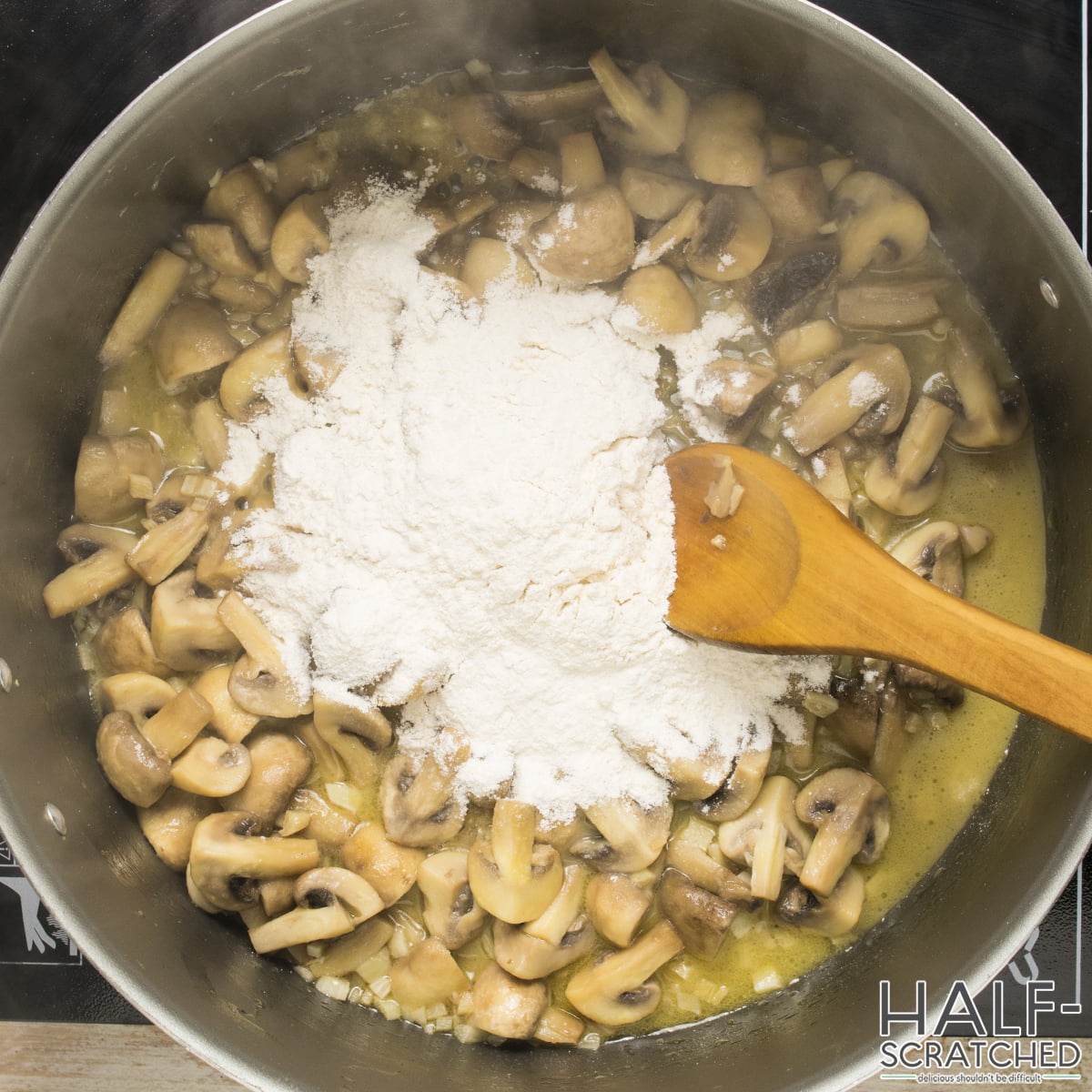 Flour and mushrooms