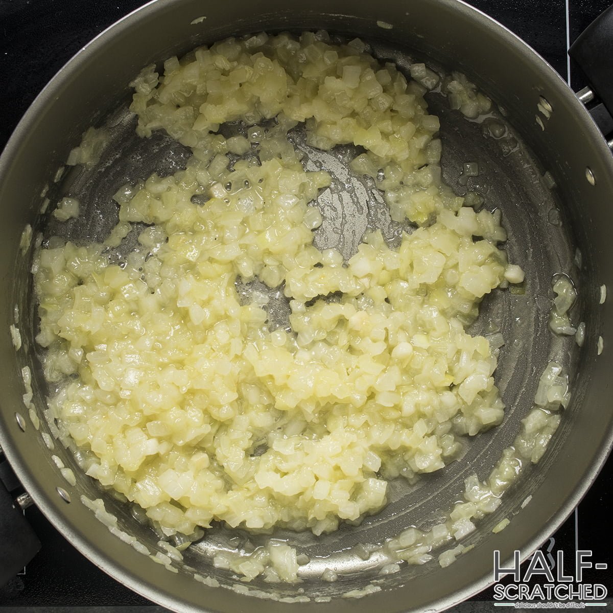 Flour and onion mixed