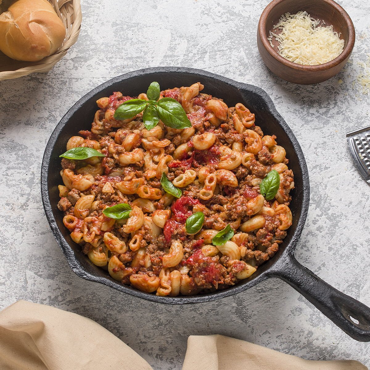 Goulash on skillet