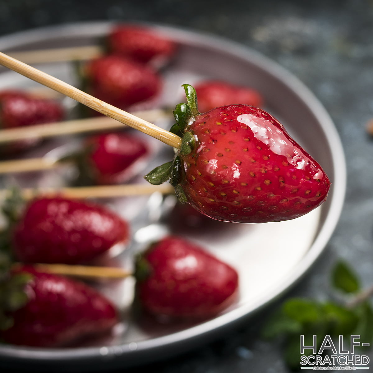 Candied Strawberries Without Corn Syrup recipe