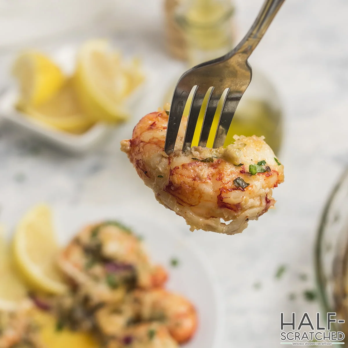 Baked shrimp scampi